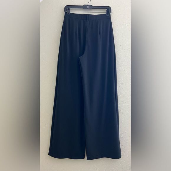 OGL Ponte-De-Roma Drapey Bamboo Ponte Mid Rise Wide Leg Trouser with Pockets - Picture 5 of 13